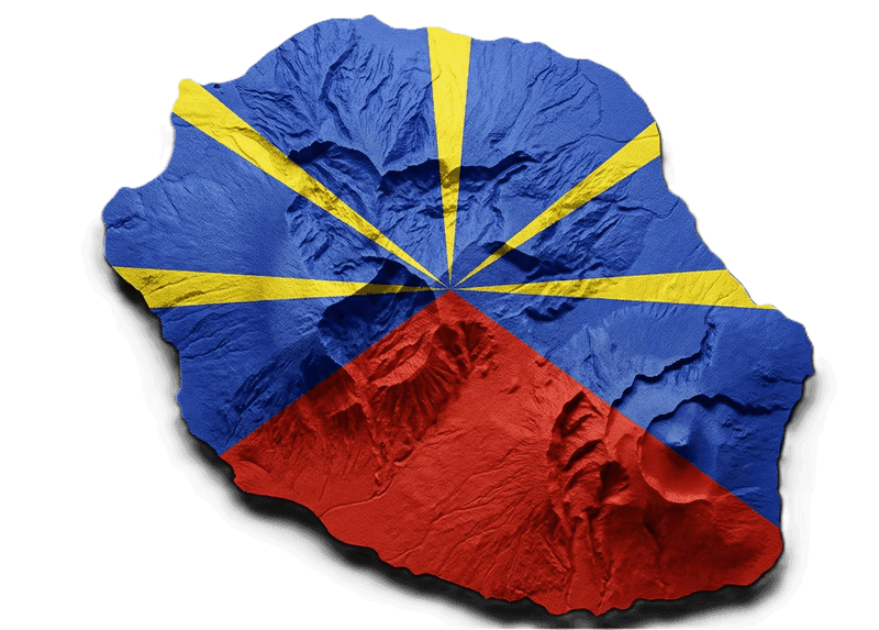 Carte de La Réunion — envoi de colis depuis la France